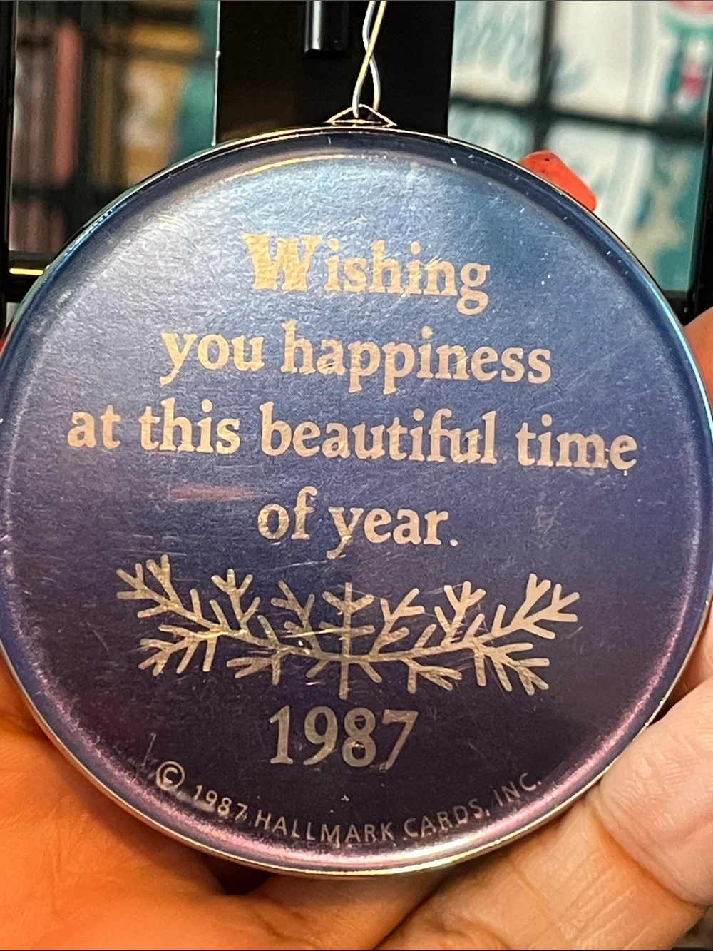 Hallmark Vintage 1987 Holographic Keepsake Ornament Christmas Tree